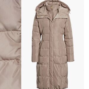 NWT Cole Haan Signature Coat, Feather Down, Bib insert, Cashew, XS